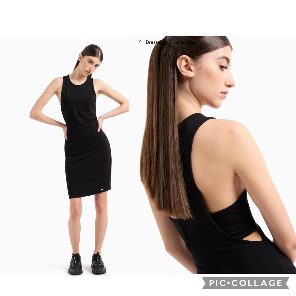 Armani Exchange Black Short Dress